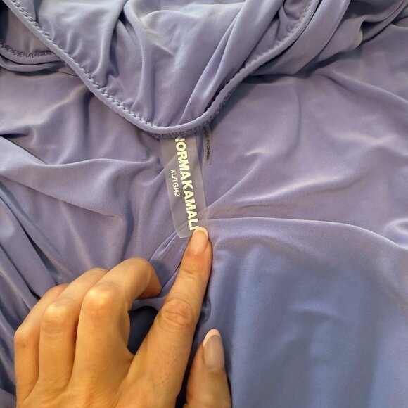 Worn once/like new XL Norma Kamali Signature dress. Lilac. *Fits like a M* - Picture 4 of 5